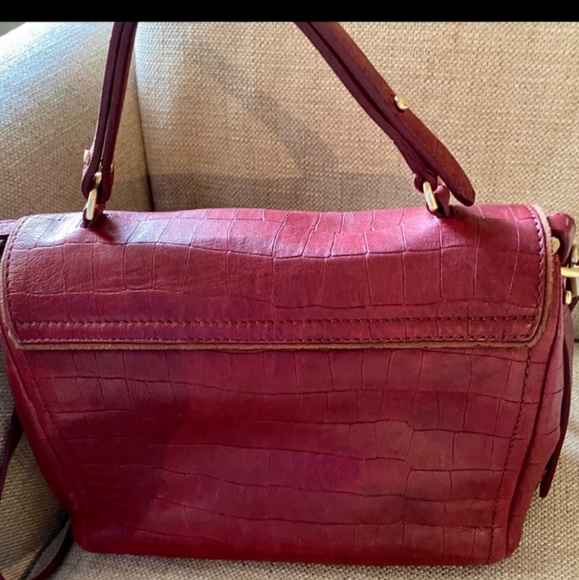 Vintage Stuart Weitzman Ruby Red Soho Leather Bag - Picture 2 of 6